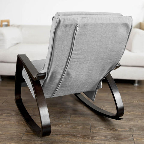 SoBuy FST20-HG Schommelstoel Relaxfauteuil Comfortabel Verstelbaar