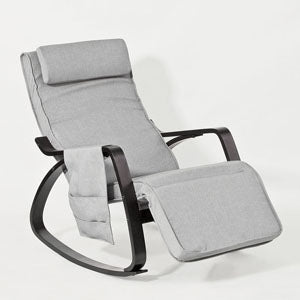 SoBuy FST20-HG Schommelstoel Relaxfauteuil Comfortabel Verstelbaar