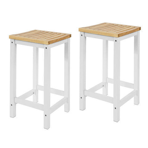 SoBuy FST29-WNx2 Set van 2 Stoelen Houten Stoel Eetkamerstoel Keukenstoel Kruk