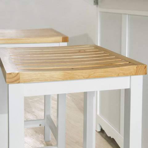 SoBuy FST29-WNx2 Set van 2 Stoelen Houten Stoel Eetkamerstoel Keukenstoel Kruk