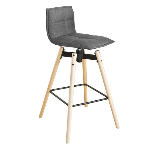 SoBuy FST45-DG Barkruk | Bar stoel | draaibaar | Donkergrijs |
