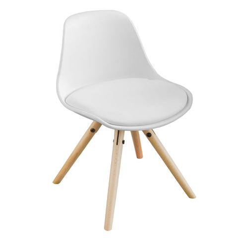 SoBuy FST46-W Kinderstoel Comfortabel Gevoerde Zitting voor Kinderen, 34 x 34 x 56 cm, Wit