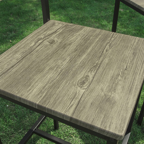 SoBuy FST53x2 Set van 2 Barkrukken Werkkrukken Barkruk met rugleuning