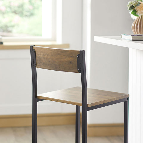 SoBuy FST53-XLx2 Set van 2 Stoelen Barkrukken Keuken Barstoelen, met Voetensteun