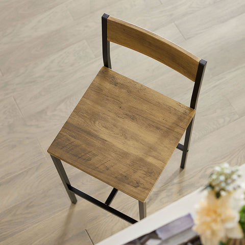 SoBuy FST53-XLx2 Set van 2 Stoelen Barkrukken Keuken Barstoelen, met Voetensteun