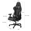SoBuy FST82-Sch Gamestoel Racing Bureau Stoel Ergonomische Gaming Chair Draaibare bureaustoel - In hoogte verstelbaar