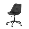 SoBuy FST85-SCH Ergonomische Bureaustoel Draaistoel Computerstoel met Rugleuning– PU Kunstleer -Zithoogte: 43-53cm - Zwart
