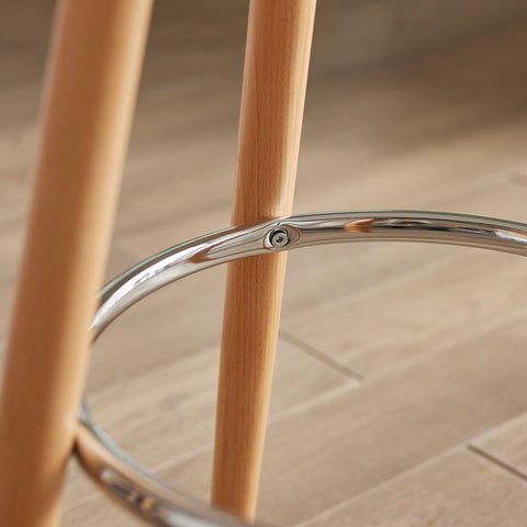 SoBuy FST86-W Barkruk - Barstoel - barstoelen - Barkruk met rugleuning - Keukenkruk -met Voetsteun