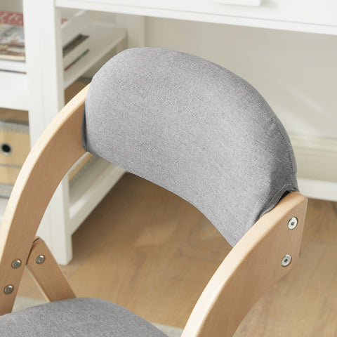 SoBuy FST92-N Houten klapstoel met gestoffeerde zitting en rugleuning Fauteuil voor keuken, kantoor