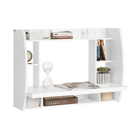 SoBuy FWT18-W Wandtafel Bureau Computertafel Kinderbureau Wandkast ââââ‚?Wit