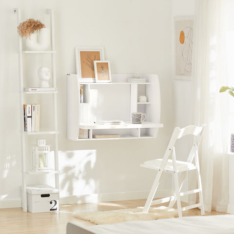 SoBuy FWT18-W Wandtafel Bureau Computertafel Kinderbureau Wandkast ââââ‚?Wit