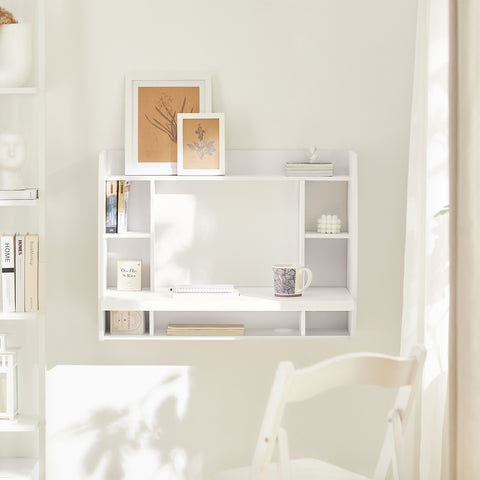 SoBuy FWT18-W Wandtafel Bureau Computertafel Kinderbureau Wandkast ââââ‚?Wit
