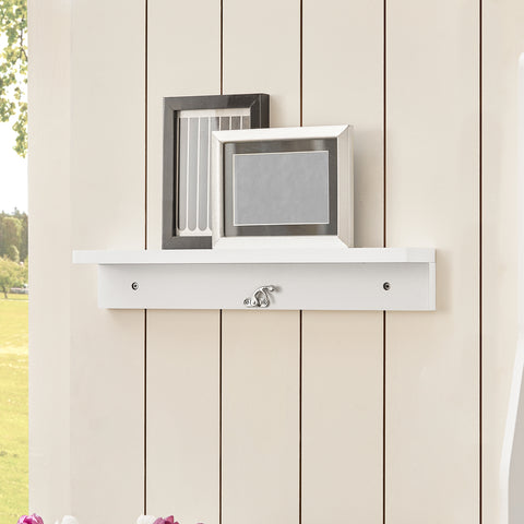 SoBuy FWT20-W Vouwbaar Wandbureau Opvouwbare Wandtafel in wit met Schoolbord Klaptafel
