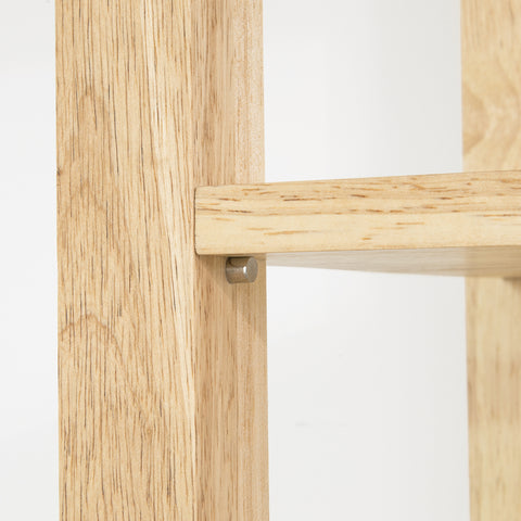 SoBuy FWT70-N Opklapbare Eettafel met Zijplanken, Rubberwood Eettafel, Opklapbare Eettafel, Houten Tafel