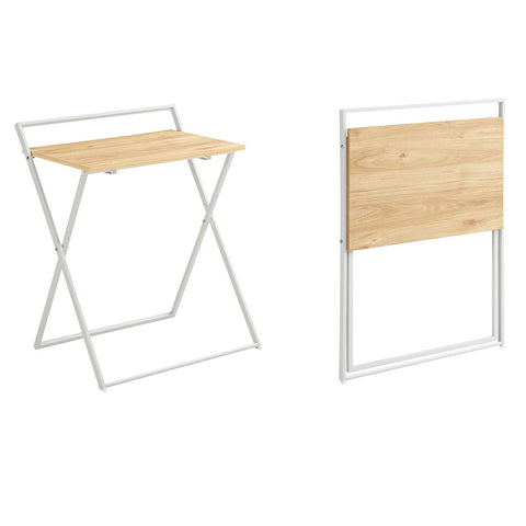 SoBuy FWT88-WN Opvouwbaar bureau voor kleine ruimte, computerbureau Studietafel Draagbaar thuisbureau, woonkamer