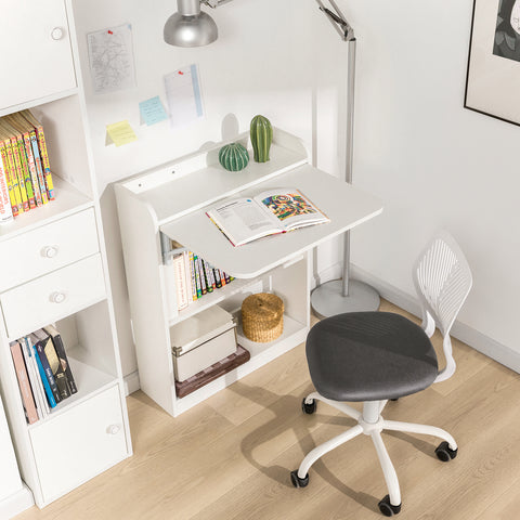 SoBuy FWT88-WN Opvouwbaar bureau voor kleine ruimte, computerbureau Studietafel Draagbaar thuisbureau, woonkamer