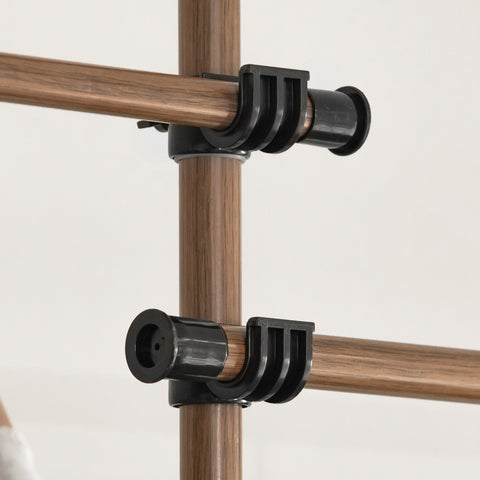 SoBuy KLS04-BR Télescopique Garde-Robe Système de Penderie Télescopique met 5 Barres Portant de Vêtement