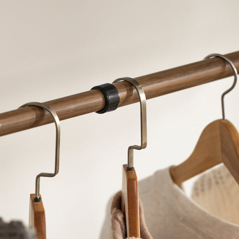 SoBuy KLS04-BR Télescopique Garde-Robe Système de Penderie Télescopique met 5 Barres Portant de Vêtement