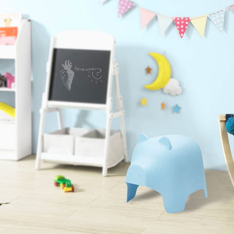 SoBuy KMB14-B Kinderstoel Varken Ontwerp Kunststof Blauw