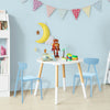 SoBuy KMB15-B x2 Kinderstoel - Set van 2 kinderstoelen - Kunststof - 34cm - Lichtblauw