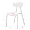 SoBuy KMB15-W x2 Kinderstoel - Set van 2 kinderstoelen - Kunststof - 34cm - Wit