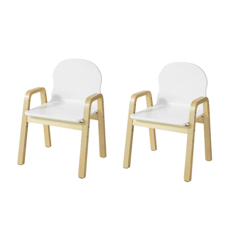 SoBuy KMB24-Wx2 Kinderstoel | Set van 2 | Kunststof | Verstelbare Zithoogte 23-35cm
