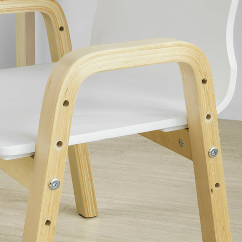 SoBuy KMB24-Wx2 Kinderstoel | Set van 2 | Kunststof | Verstelbare Zithoogte 23-35cm