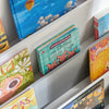 SoBuy KMB32-HG kinderboekenplank met 4 opbergvakken grijs