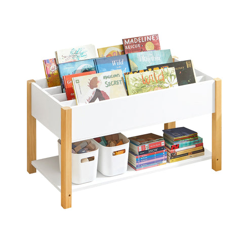 SoBuy KMB35-W Kinderboekenkast Boekenplank Opbergplank voor boeken en speelgoed