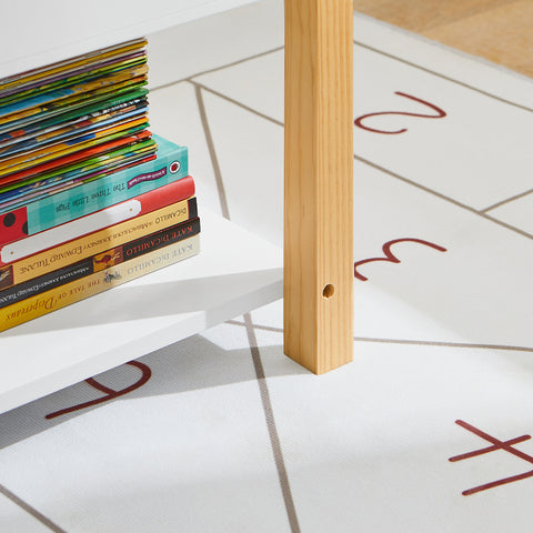 SoBuy KMB35-W Kinderboekenkast Boekenplank Opbergplank voor boeken en speelgoed