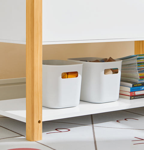 SoBuy KMB35-W Kinderboekenkast Boekenplank Opbergplank voor boeken en speelgoed