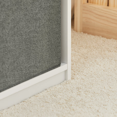 SoBuy KMB40-W Kinderkledingkast, Kinderslaapkamer Kledingrek, Kinderkledingrek, Kledingroedes, Kapstok, Kledingkasten met 3 Planken, 1 Mand en 3 Haken