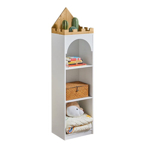 SoBuy KMB42-W Boekenkast Boekenplank voor kinderboeken en speelgoed Boekenplank, multifunctioneel