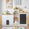 SoBuy KMB43-W Kindercommode Kinderkamerplank met schoolbord Boekenkast Speelgoedplank