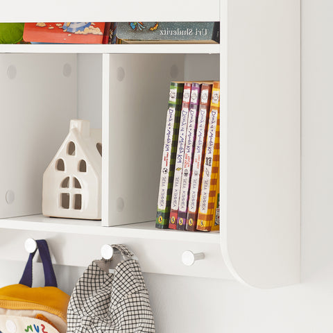 SoBuy KMB46-W Kinderboekenrek op de Muur - Boekenkast - Boekenkast kind ââââ‚?Kinderkamer - Kinderkamerkast - Opbergplank voor de Kinderkamer