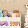 SoBuy KMB54-W Kinderplank, Speelgoedplank, Boekenplank, Opbergplank voor Boeken en Speelgoed, Kinderboekenkast met 3 Compartimenten