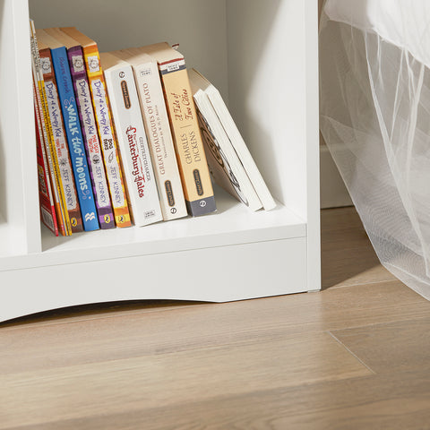 SoBuy KMB57-W Kinderboekenkast, Kinderboekenplank, Speelgoedplank, Boekenplank voor Kinderen, Opbergkast voor Boeken en Speelgoed, Opbergplank