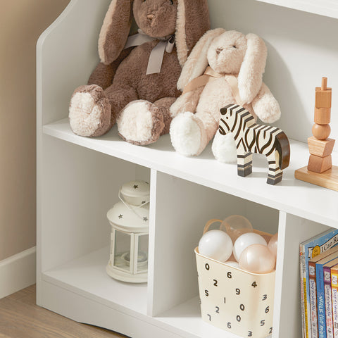 SoBuy KMB57-W Kinderboekenkast, Kinderboekenplank, Speelgoedplank, Boekenplank voor Kinderen, Opbergkast voor Boeken en Speelgoed, Opbergplank