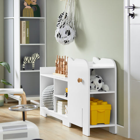 SoBuy KMB62-W Kinderplank, Kinderrek, Kinder Opbergrek, Speelgoedplank, Boekenplank, Opbergrek voor Boeken en Speelgoed, Olifant Vormige