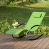 SoBuy OGS28-GR Comfortabele ligstoel Swingstoel Schommelligstoel Zonnebed - Tuin