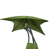 SoBuy OGS39-GR Ligbed met parasol Zonneluifel Hangstoel Modern Lounge Draagvermogen 150kg