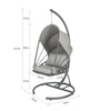SoBuy OGS57-HG Hangstoel - Hangende stoel - Voor Binnen en Buiten - Incl. Standaard, onderstel & kussens