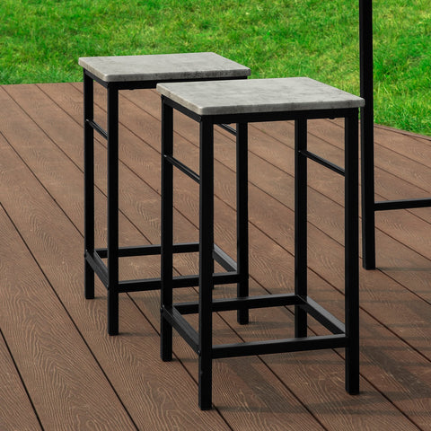 SoBuy OGT11-HG Bartafel Tafel met 4 krukken ââââ‚?Tuinset Bartafelset 5
