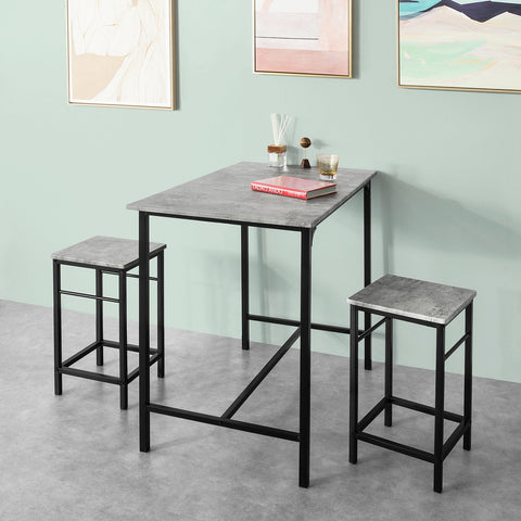SoBuy OGT11-HG Bartafel Tafel met 4 krukken ââââ‚?Tuinset Bartafelset 5