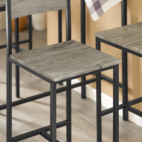 SoBuy OGT14-N Bartafelset 5-delige Bartafel Tafel met 4 Krukken ââââ‚?Tuinset Eettafel Bistrotafel met 4 Stoelen
