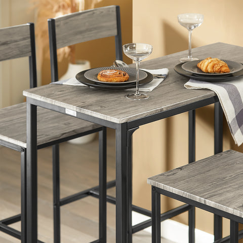 SoBuy OGT14-N Bartafelset 5-delige Bartafel Tafel met 4 Krukken ââââ‚?Tuinset Eettafel Bistrotafel met 4 Stoelen