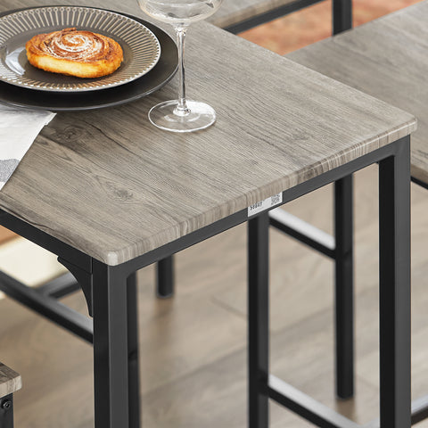 SoBuy OGT14-N Bartafelset 5-delige Bartafel Tafel met 4 Krukken ââââ‚?Tuinset Eettafel Bistrotafel met 4 Stoelen