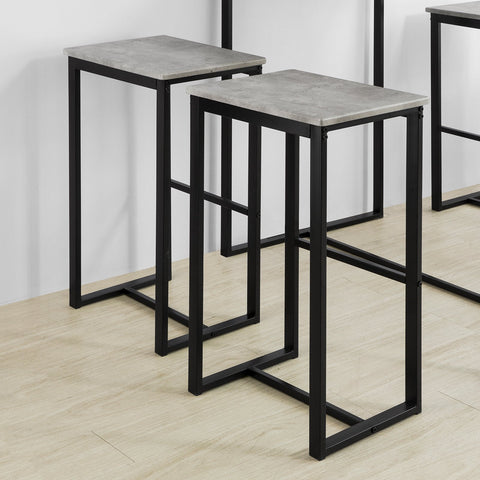 SoBuy OGT15-HG 5-delig Bartafel met Stoelen Eettafel Statafel Bistrotafel met 4 Barkrukken