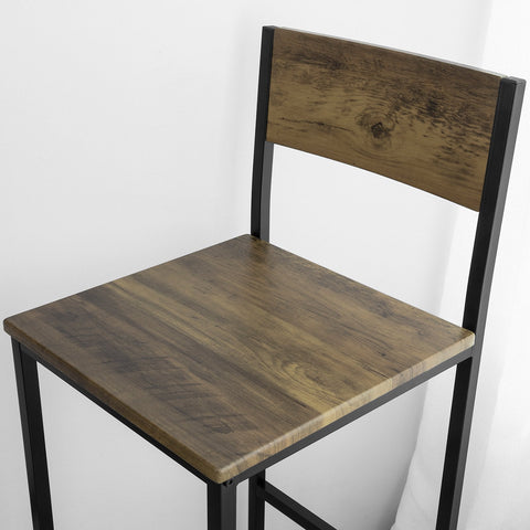 SoBuy OGT27-N 3-delig Bartafel met Stoelen Barset Bistrotafel met 4 Barkrukken Zitgroep