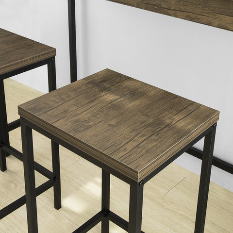 SoBuy OGT30-N 3-delige Bartafelset Bartafel met 2 krukken MDF
